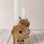 Gold Plated Steampunk Candle Holder - Large Handmade Metal Candleholder for Home D&Atilde;&copy;cor