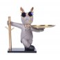 French Bulldog Figurine with Storage - Resin Sculpture Dog Statue with Tray for Coins, Keys