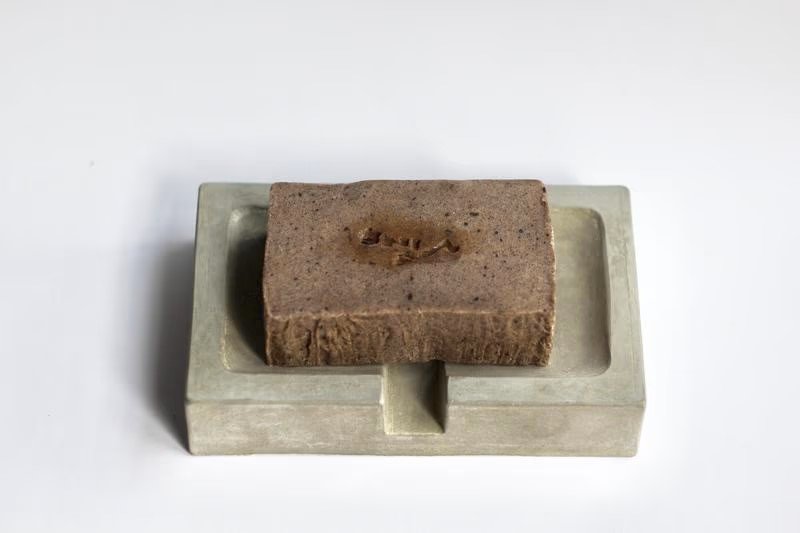 Rustic Stone Soap Holder - Natural Concrete Bathroom Accessory
