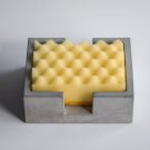 Concrete Sponge Holder Stand - Stoneware Organizer for Kitchen Sponges and Scrubbers