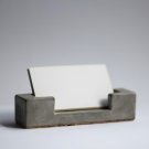 Concrete Business Card Holder - Sleek Desktop Organizer for Office Desk