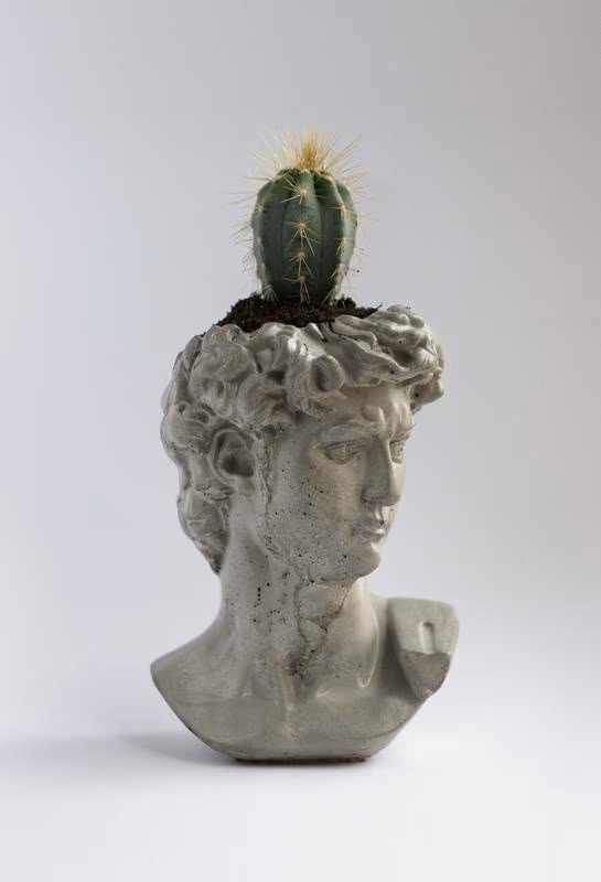 David Concrete Cachepot Stand Home Decor