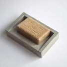 Rustic Concrete Soap Dish - Handcrafted Stoneware Bathroom Accessory