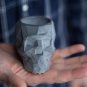 Artistic Concrete Skull Vase: Unique Home Decor Accent for Modern Interiors