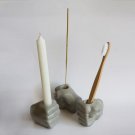 Versatile Concrete Fist: Premium Incense Stand and Candle Holder