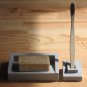 Rugged Concrete Toothbrush Holder - Heavy-Duty Bathroom Organizer for Sturdy Storage