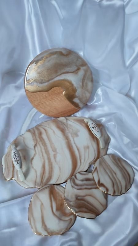 Premium Epoxy Marble Set: Elevate Your Space with Stunning Marble-Inspired Epoxy Creations