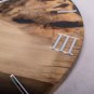 Matte Black Wooden Watch with Epoxy Accents - Handcrafted