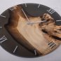 Matte Black Wooden Watch with Epoxy Accents - Handcrafted