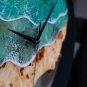 Rustic Loft Wood and Epoxy Wall Clock - Handcrafted Artisan Timepiece