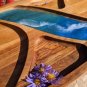 Handcrafted Wood and Resin Menagerie Serving Board: Unique and Eco-Friendly Kitchen Decor