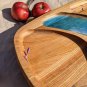 Handcrafted Wood and Resin Menagerie Serving Board: Unique and Eco-Friendly Kitchen Decor
