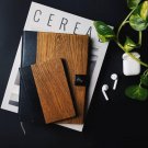 Oak and Leather Travel Accessories Gift Set - Notepad, Business Card Holder and Passport Cover