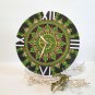 Artisan Dot-Painted Wall/Desk Clock &acirc;�� Timeless Elegance for Your Home