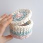 CozyCrafts Hand-Knit Basket: Perfect Storage Solution for Home Decor