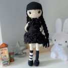 Collectible Wednesday Addams knitted doll