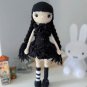 Collectible Wednesday Addams knitted doll