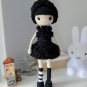Collectible Wednesday Addams knitted doll
