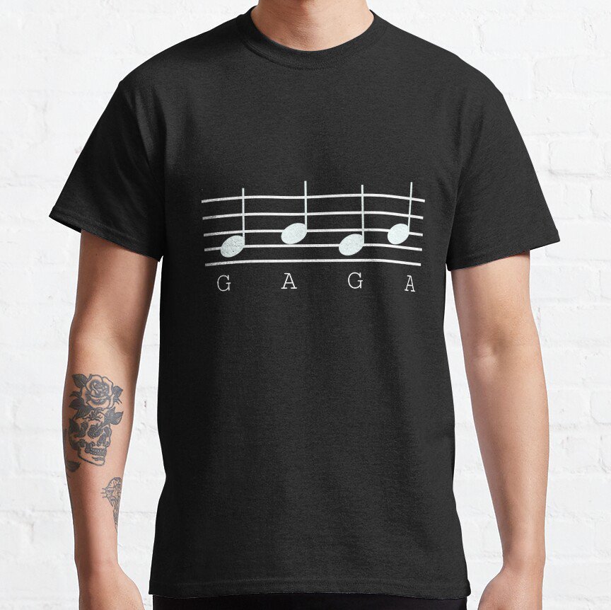 Gaga Music Notes Classic T-Shirt Sweatshirt Hoodie For Men Women