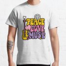 Peace, Love, Music Classic T-Shirt Sweatshirt Hoodie For Men Women