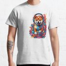Shiba Inu Dog With Headphones Graffiti Style Classic T-Shirt Sweatshirt Hoodie For Men Women