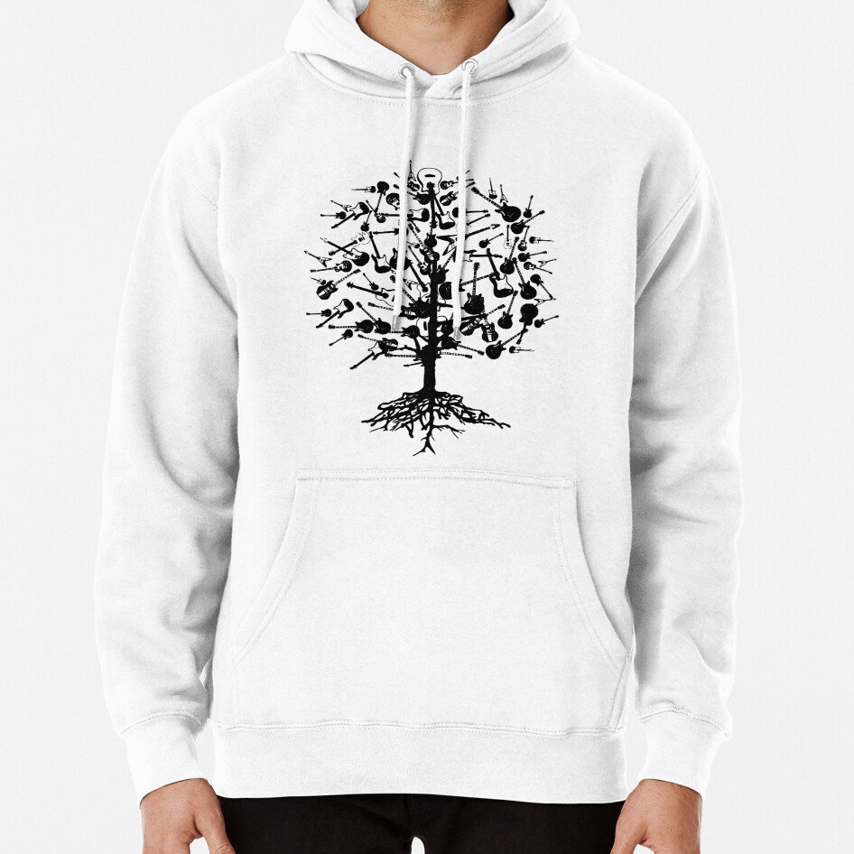 Guitars Tree Roots Classic Hoodie Sweatshirt Longsleeve T-Shirt