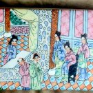 Beautiful Chinese Porcelain Oriental Ladies Jewlery Trinket Box 20th Century