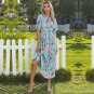 CHILCHID  Printed Light Mature Style Style Long Dress with Ruffle Edge Design Sense,Beige
