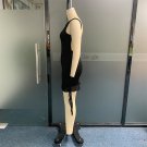 Dress Sexy Solid Sleeveless Nipped Waist Slim Backless Ruffled Club Party Dresses High Streetwear