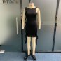 Dress Sexy Solid Sleeveless Nipped Waist Slim Backless Ruffled Club Party Dresses High Streetwear