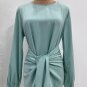 Ramadan Eid Shiny Sets Djellaba Muslim Dress Dubai Fashion Glossy Satin Abaya Muslim Robes Islam