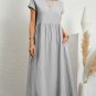 Dress Casual Short Sleeve Cotton and Linen Harajuku Oversized Long Dress Women Summer Y2K Maxi
