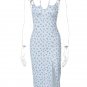 Hugcita Sleeveless Satin Slip Floral Ruched Bandage Cut Out Maxi Dress sexy Party Club Robe