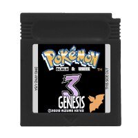 Black White Genesis GBC Game Cartridge 16 Bit Video Game Console Card Pokemon Series