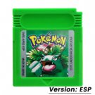 Green ESP Pokemon GBC Game Cartridge 16 Bit Video Game Console Card
