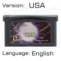 Black rb GBA 32-bit Pokemon Cartridge Game Card