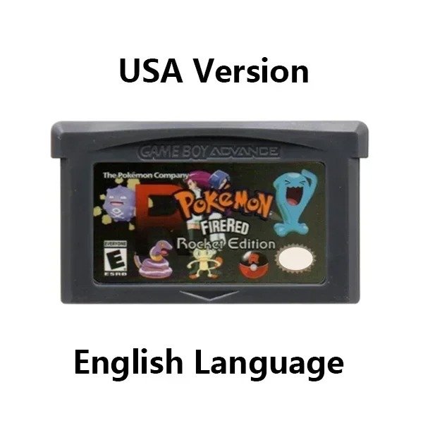 GBA Game Cartridge 32 Bit Video Game FireRed Rocket Unbound Radical Red Sienna Sweet, FireRed Rocket