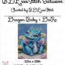 Dragon Baby 1 cross stitch pattern DaRc ~ original artwork by DaRc