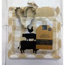 Mabelle Home Collection 3 pk Pot Holder, Kitchen Towels, Chicken Cookie Cutter