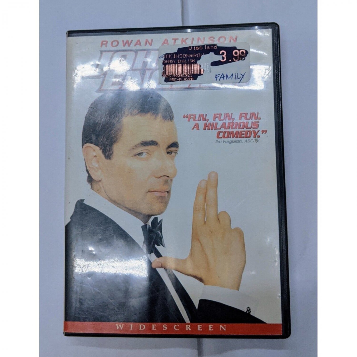Johnny English DVD movie