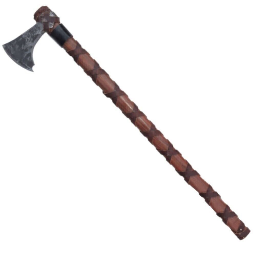 Hand Forged Gotland Viking Battle Axe - Fully Functional 30" .