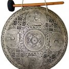 Hand Carved Tibetan Gong  with Mallet - Female Buddha Tara – 18" .