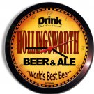 HOLLINGSWORTH Beer and Ale Wall clock