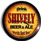 SHIVELY Beer and Ale Wall clock