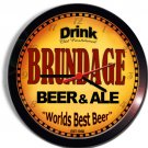 BRUNDAGE Beer and Ale Wall clock