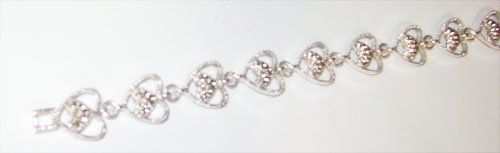 Marcasite Heart Bracelet