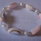 FRESHWATER PEARL BRACELET - Pink/White Stretch