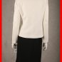 LE SUIT 2 pc White/Black Wrap style Skirt Suit Sz 10