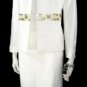 KASPER White Linen 3pc Skirt Suit Sz 6