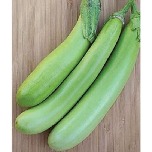 Super Seeds Old Variety Long Green Eggplant 30 Pcs